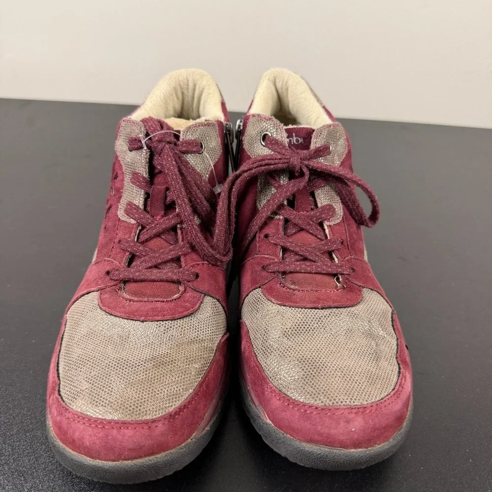 Jambu Originals Dahlia Sneakers Womens 8M Burgundy Suede Mesh Lace-Up Shoes